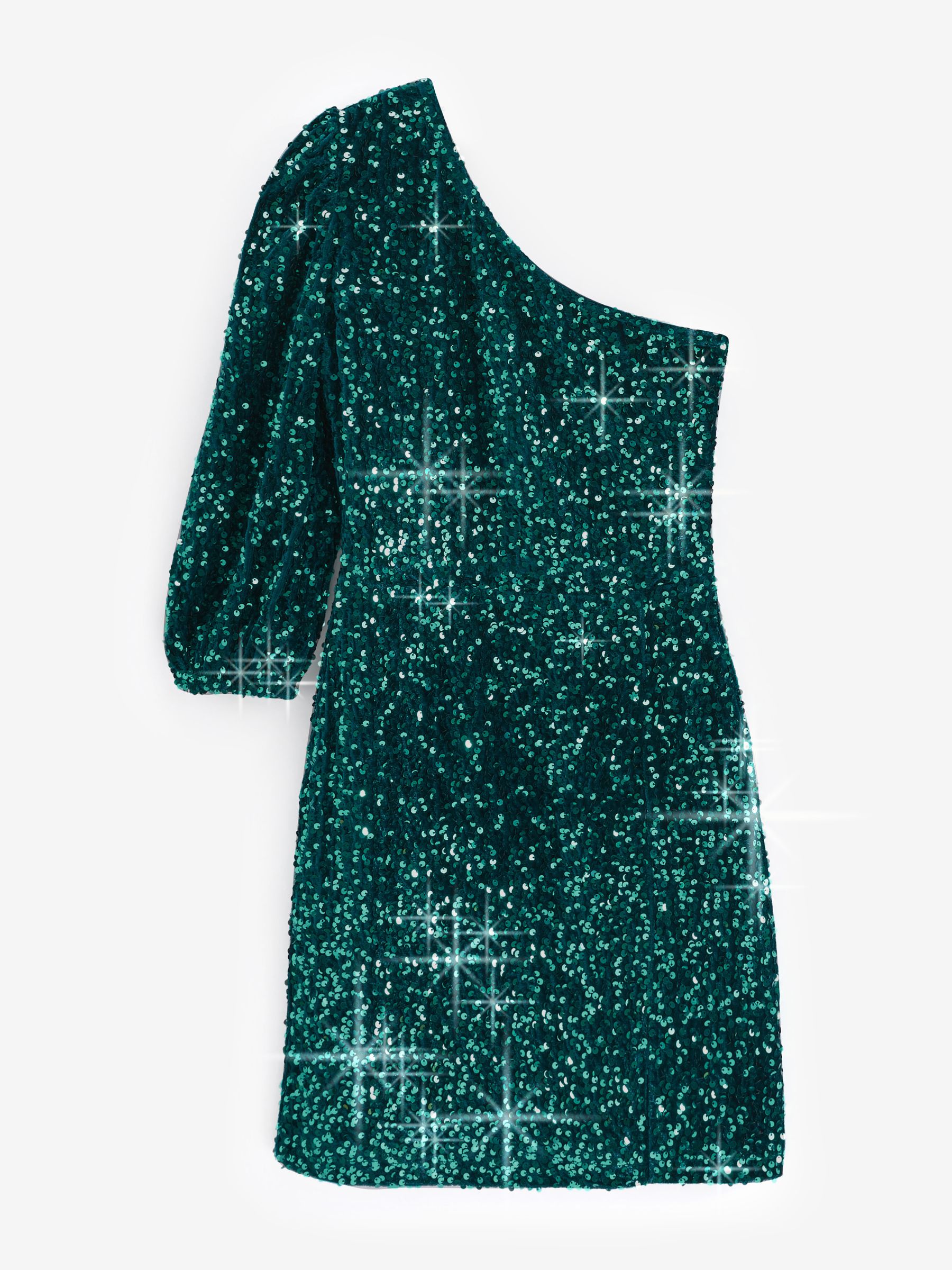 Teal sequin dress next top