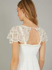 Monsoon Natural Embellished Bridal Shoulder Cape - Image 2 of 4