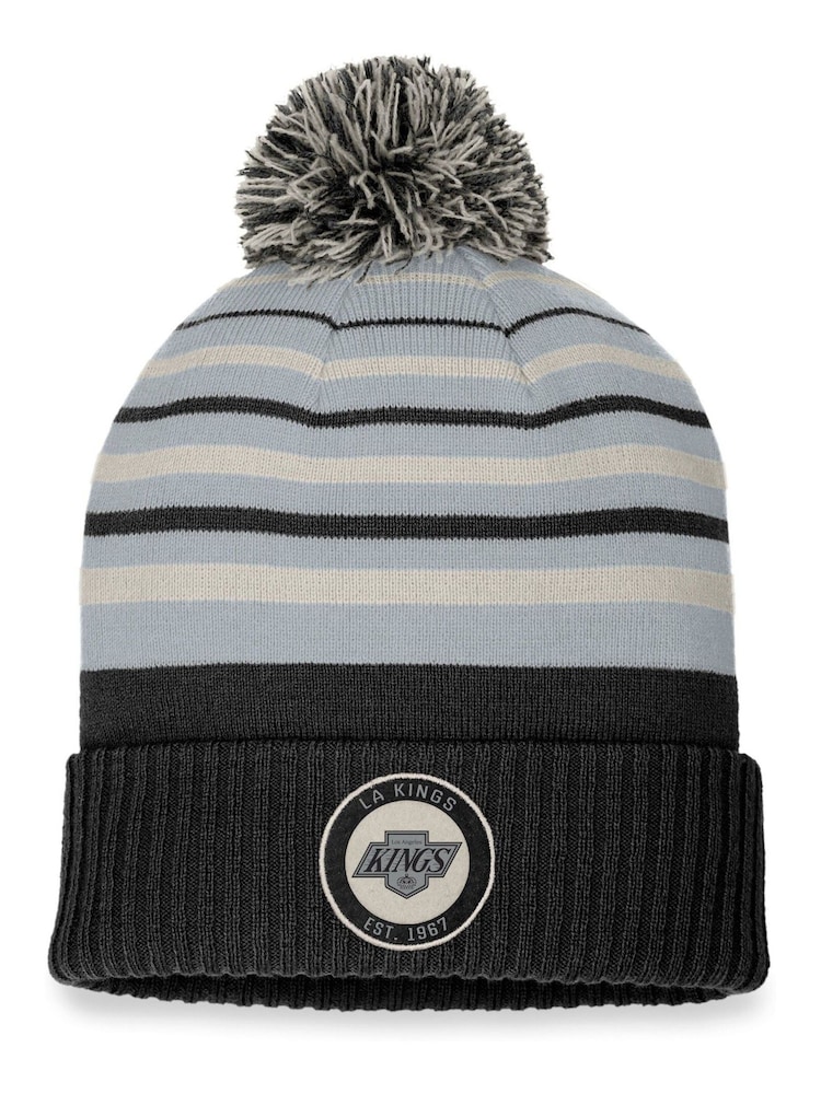 Gorro unisex con pompón gris de Los Angeles Kings de marca True Classics de Fanatics - Imagen 1 de 2