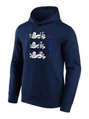 Fanatics Blue England Pitch Graphic Hoodie - Image 2 of 3