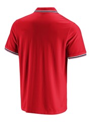 Fanatics Red 100% Cotton England Culture Tipped Polo Shirt - Image 3 of 3
