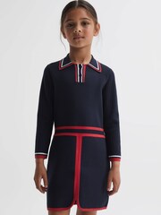 Reiss Navy Ruby 4-9 yrs Knitted Polo Dress - Image 1 of 6