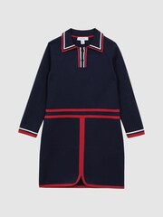 Reiss Navy Ruby 4-9 yrs Knitted Polo Dress - Image 2 of 6
