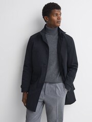 Reiss Navy Player Funnel Neck Removable Insert Jacket - Image 3 of 6
