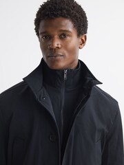 Reiss Navy Player Funnel Neck Removable Insert Jacket - Image 4 of 6