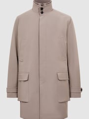 Reiss Taupe Player Funnel Neck Removable Insert Jacket - Image 2 of 5