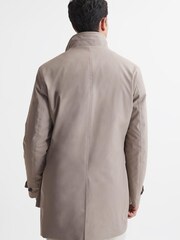 Reiss Taupe Player Funnel Neck Removable Insert Jacket - Image 5 of 5