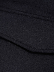 Reiss Navy Torino Wool Blend Removable Hooded Coat - Image 8 of 8