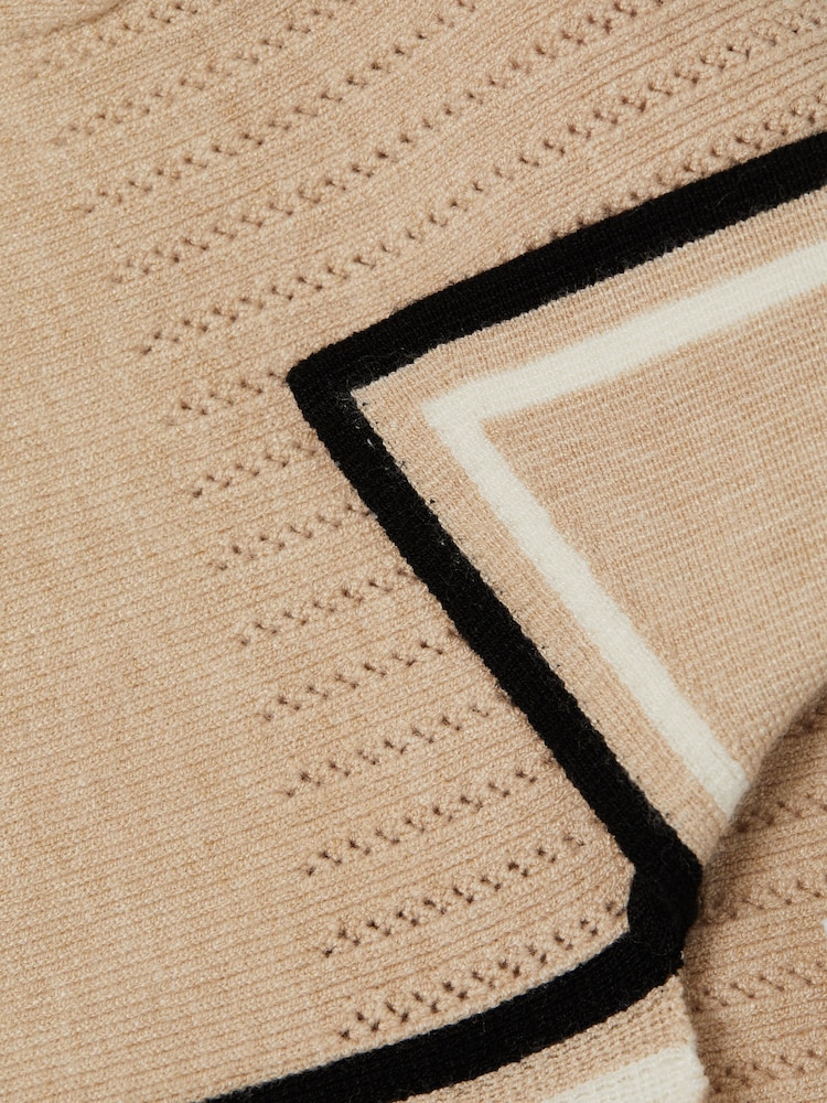 Reiss Camel Ruby 9-14 yrs Knitted Polo Dress - Image 5 of 5