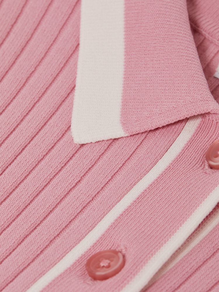 Reiss Pink Sammy 9-14 yrs Knitted Polo Dress - Image 6 of 6