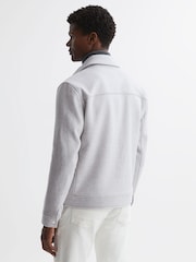 Gris suave - Chaqueta de lana con cremallera Peridoe de Reiss - Imagen 4 de 4