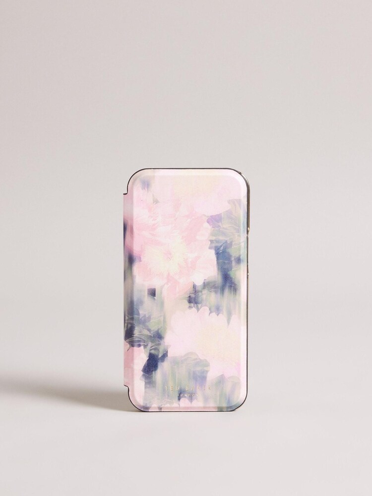 Ted Baker Pink Monetan Blur Floral Mirror Folio Iphone 14 Max Phone Case - Image 1 of 4 Ted Baker Pink Monetan Blur Floral Mirror Folio Iphone 14 Max Phone Case - Image 1 of 4