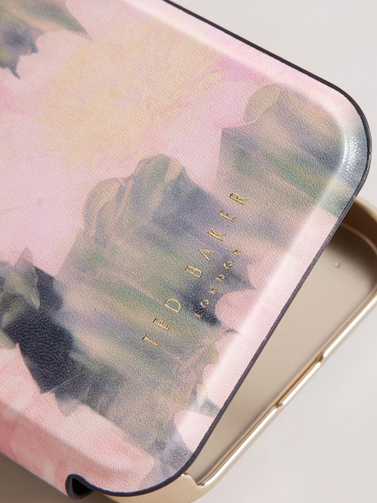 Ted Baker Pink Monetan Blur Floral Mirror Folio Iphone 14 Max Phone Case - Image 4 of 4