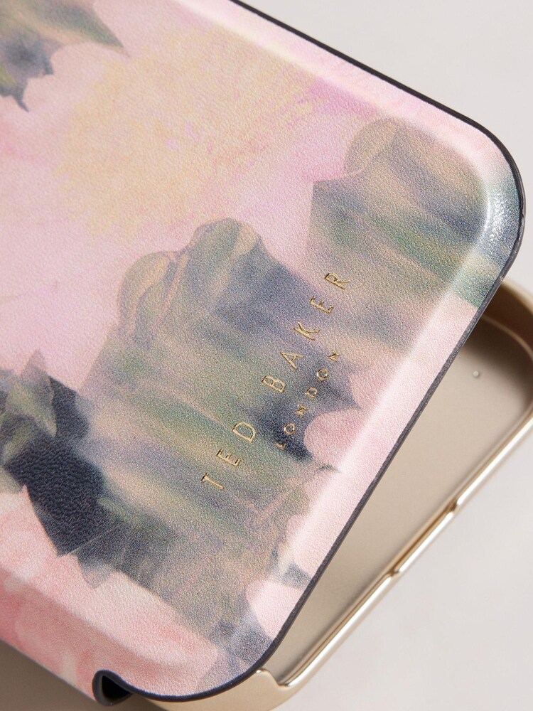 Ted Baker Pink Monetan Blur Floral Mirror Folio Iphone 14 Max Phone Case - Image 4 of 4 Ted Baker Pink Monetan Blur Floral Mirror Folio Iphone 14 Max Phone Case - Image 4 of 4