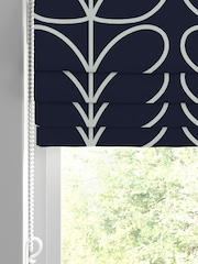 Orla Kiely Whale Jumbo Linear Stem Made to Measure Roman 100% Cotton Blinds - Image 2 of 6