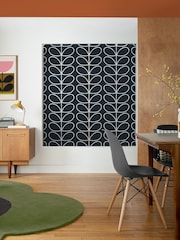 Orla Kiely Whale Jumbo Linear Stem Made to Measure Roman 100% Cotton Blinds - Image 5 of 6