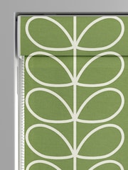 Orla Kiely Chalky Green Jumbo Linear Stem Made to Measure Roman 100% Cotton Blinds - Image 3 of 6