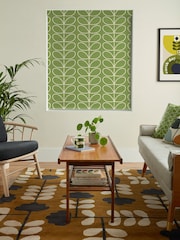 Orla Kiely Chalky Green Jumbo Linear Stem Made to Measure Roman 100% Cotton Blinds - Image 5 of 6