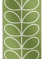 Orla Kiely Chalky Green Jumbo Linear Stem Made to Measure Roman 100% Cotton Blinds - Image 6 of 6