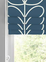 Orla Kiely Marine Jumbo Linear Stem Made to Measure Roman 100% Cotton Blinds - Image 2 of 5