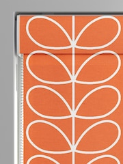 Orla Kiely Persimmon Jumbo Linear Stem Made to Measure Roman 100% Cotton Blinds - Image 3 of 6