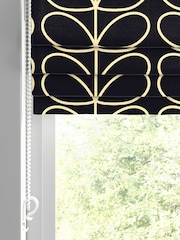 Orla Kiely Liquorice Jumbo Linear Stem Made to Measure Roman 100% Cotton Blinds - Image 3 of 6
