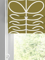 Orla Kiely Seagrass Jumbo Linear Stem Made to Measure Roman 100% Cotton Blinds - Image 2 of 6