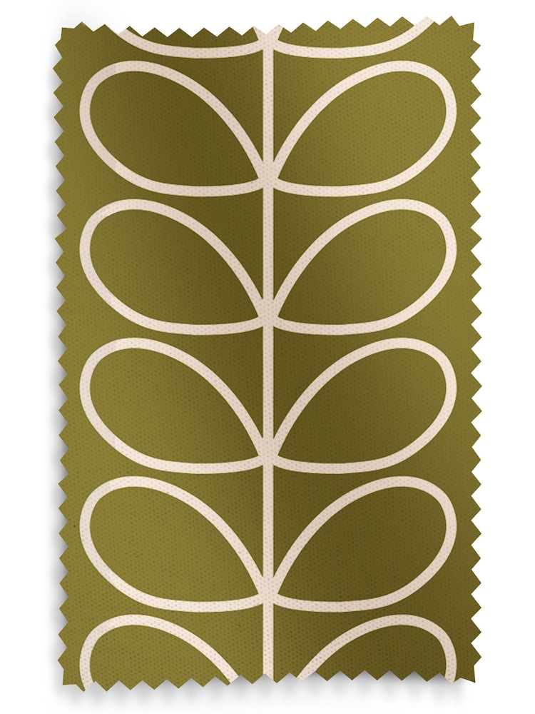 Orla Kiely Seagrass Jumbo Linear Stem Made to Measure Roman 100% Cotton Blinds - Image 6 of 6
