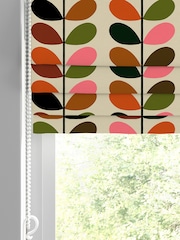 Orla Kiely Pink/Red Multi Stem Made to Measure Roman 100% Cotton Blinds - Image 2 of 6