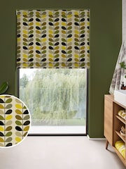 Orla Kiely Yellow Multi Stem Made to Measure Roman 100% Cotton Blinds - Image 1 of 5