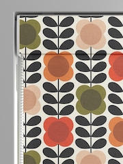 Orla Kiely Tomato/Pink Spot Flower Stem Made to Measure Roman 100% Cotton Blinds - Image 3 of 5