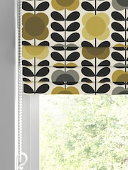Orla Kiely Yellow/Grey Spot Flower Stem Made to Measure Roman 100% Cotton Blinds - Image 2 of 6