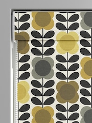 Orla Kiely Yellow/Grey Spot Flower Stem Made to Measure Roman 100% Cotton Blinds - Image 3 of 6