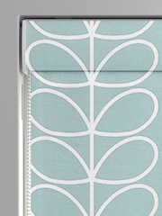 Orla Kiely Aqua Jumbo Linear Stem Made to Measure Roman 100% Cotton Blinds - Image 3 of 6