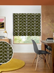 Orla Kiely Kelp Jumbo Linear Stem Made to Measure Roman 100% Cotton Blinds - Image 1 of 6