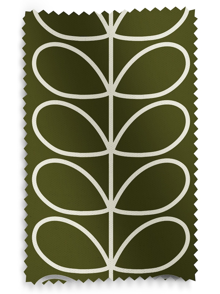 Orla Kiely Kelp Jumbo Linear Stem Made to Measure Roman 100% Cotton Blinds - Image 6 of 6