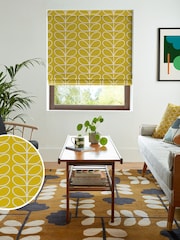 Orla Kiely Sunflower Jumbo Linear Stem Made to Measure Roman 100% Cotton Blinds - Image 1 of 6
