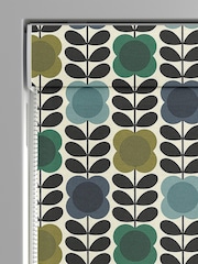 Orla Kiely Blue/Green Spot Flower Stem Made to Measure Roman 100% Cotton Blinds - Image 3 of 6