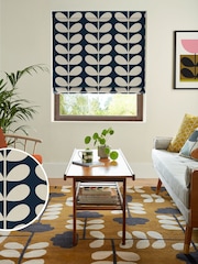 Orla Kiely Whale Jumbo Solid Stem Made to Measure Roman 100% Cotton Blinds - Image 1 of 6