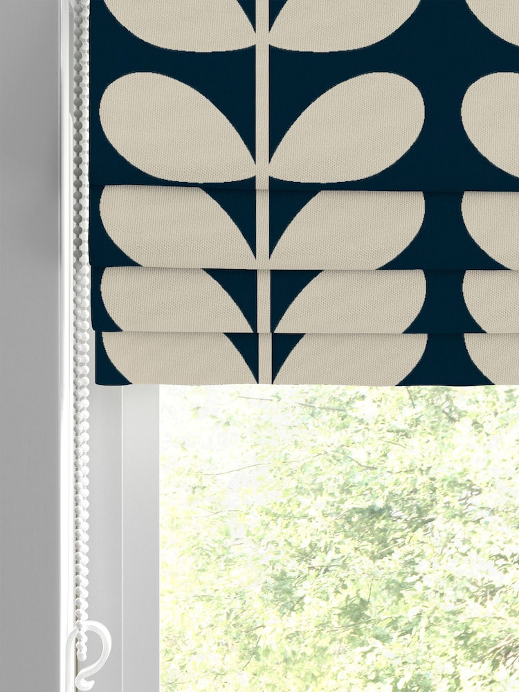 Orla Kiely Whale Jumbo Solid Stem Made to Measure Roman 100% Cotton Blinds - Image 2 of 6
