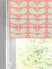 Orla Kiely Pink Solid Stem Made to Measure Roman 100% Cotton Blinds - Image 2 of 6