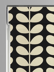 Orla Kiely Black Solid Stem Made to Measure Roman 100% Cotton Blinds - Image 3 of 6