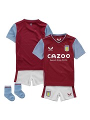 Castore Aston Villa Home Infant Kit T-Shirt 2022-23 - Image 1 of 3