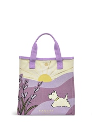 Radley London Cream Lavender Fields Small Open Top Grab Bag - Image 1 of 4
