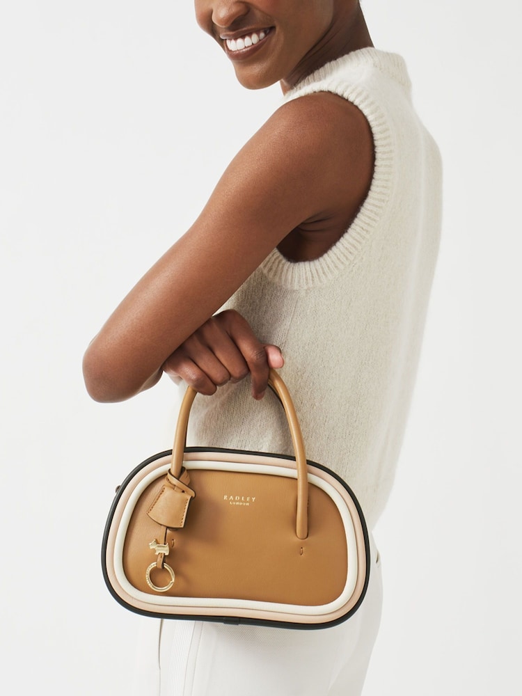 Radley London Bexley Street Colour Block Small Zip-Top Grab Brown Bag - Image 1 of 6