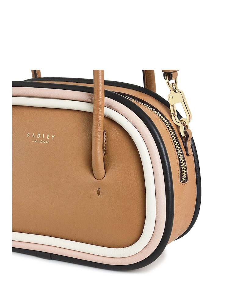 Radley London Bexley Street Colour Block Small Zip-Top Grab Brown Bag - Image 6 of 6