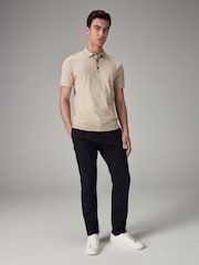 Neutral Regular Fit Knitted Polo Shirt - Image 2 of 7