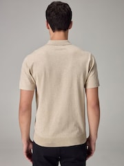 Neutral Regular Fit Knitted Polo Shirt - Image 3 of 7