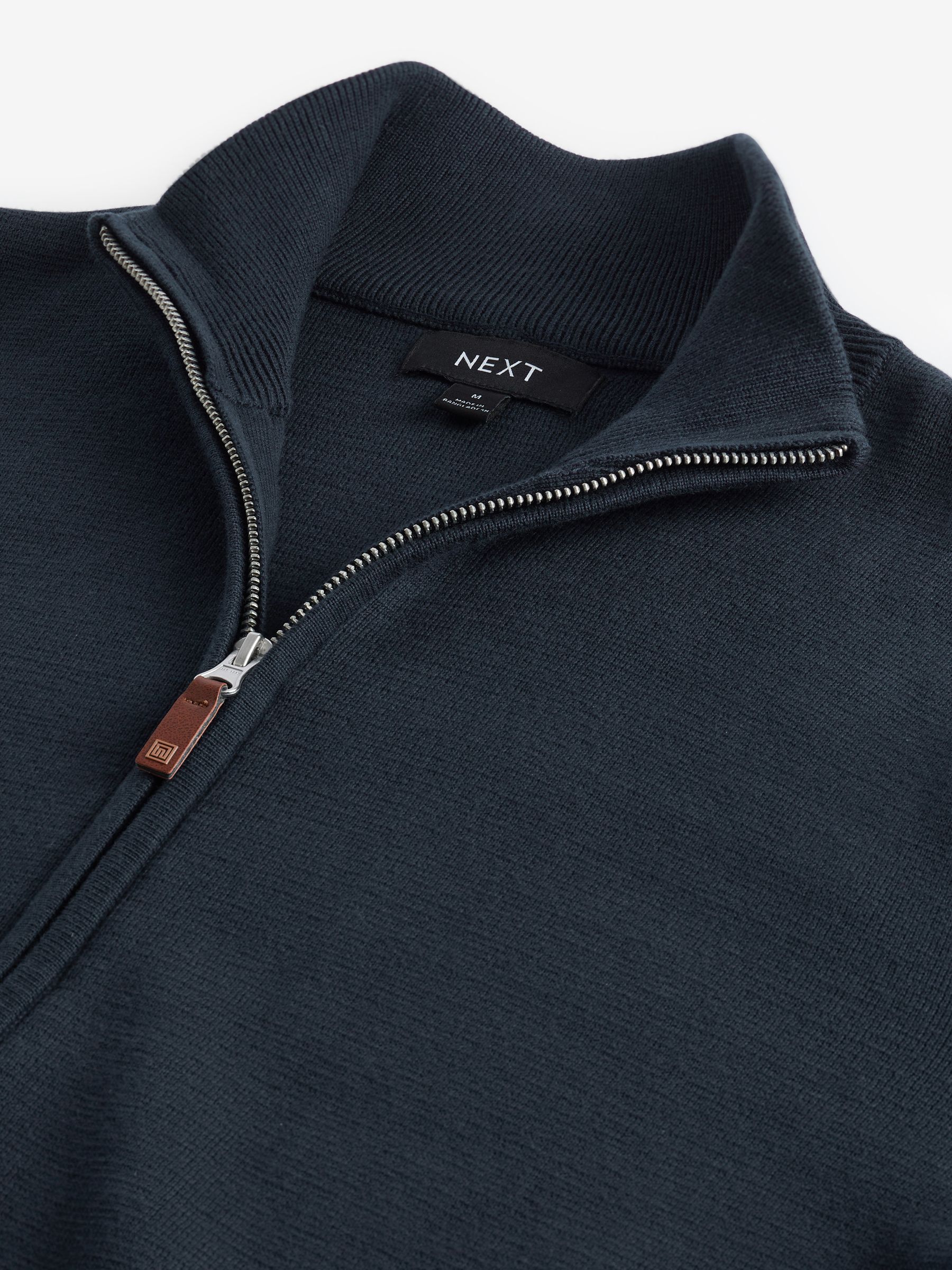 Buy Navy Blue Regular Fit 100% Cotton Premium Zip-Through Jumper from Next  USA
