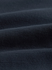 Navy Blue Regular Fit 100% Cotton Premium Zip-Through Jumper - Image 7 of 7